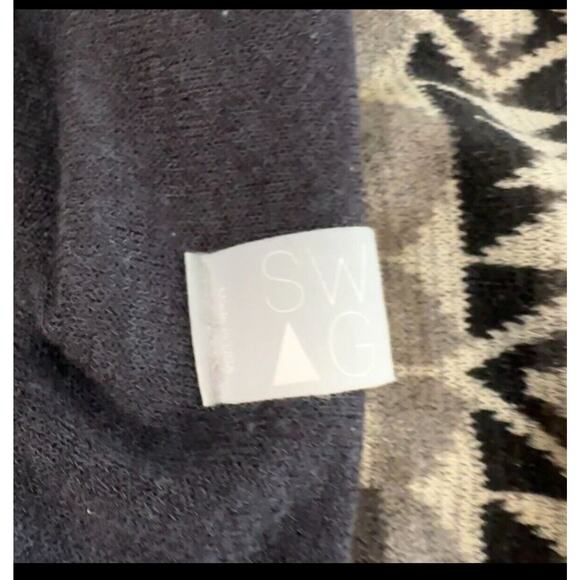 Bodhi Swag Cocoon Sweater Open Cardigan One Size Aztec Geometric Design - Picture 5 of 5